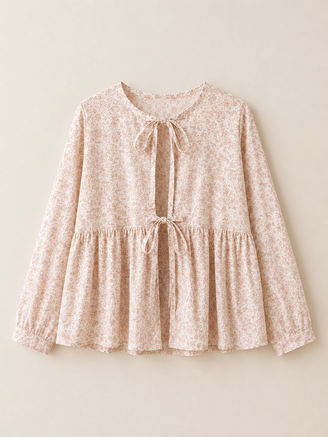 Peach Blossom Bow Top