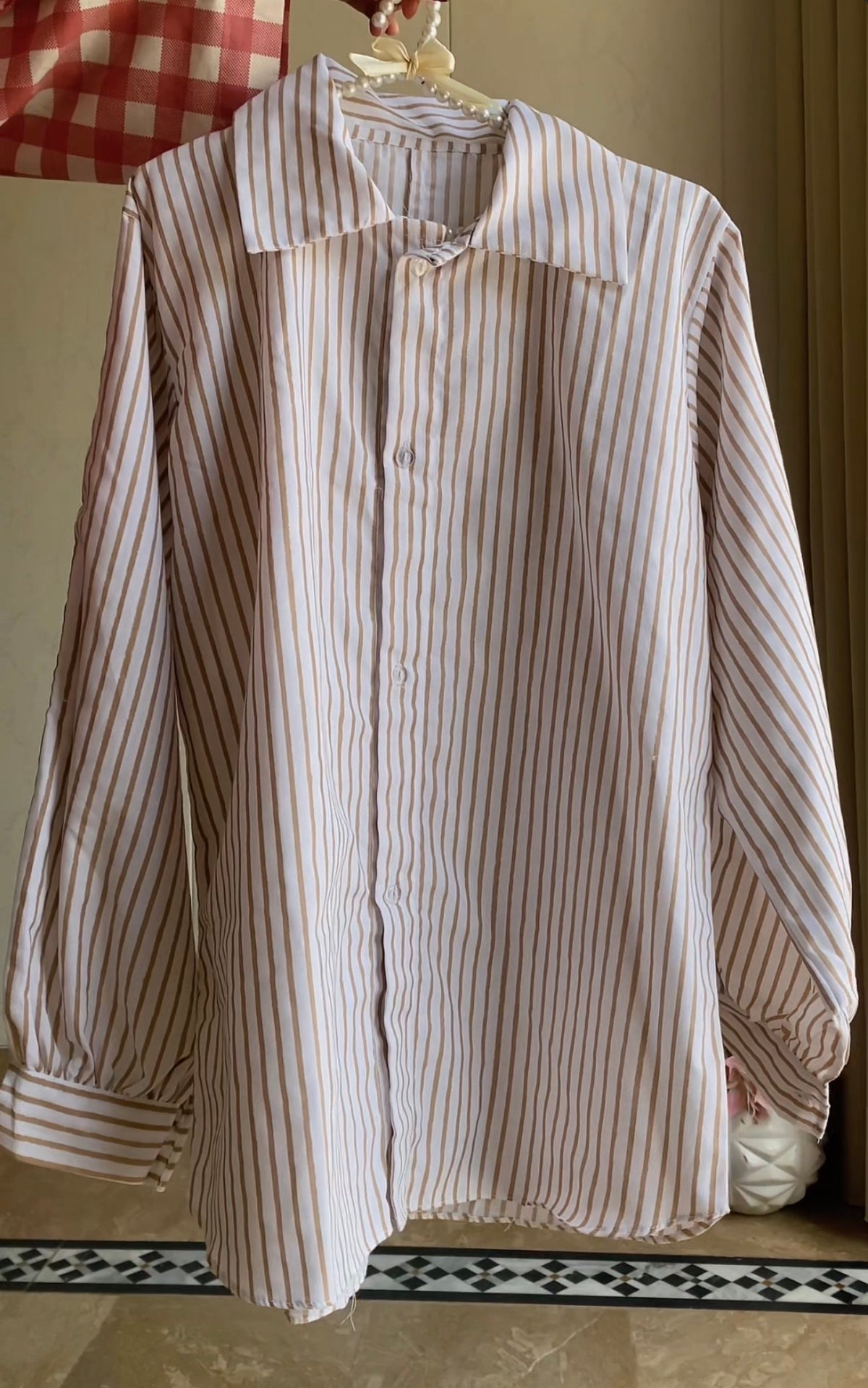 Skin White Stripe Button Down
