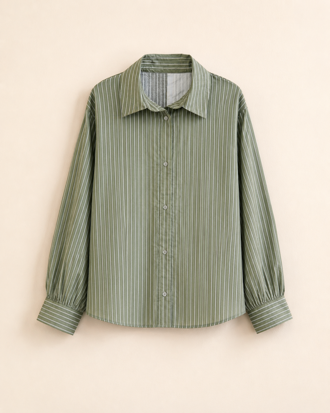 Olive Stripe Button Down