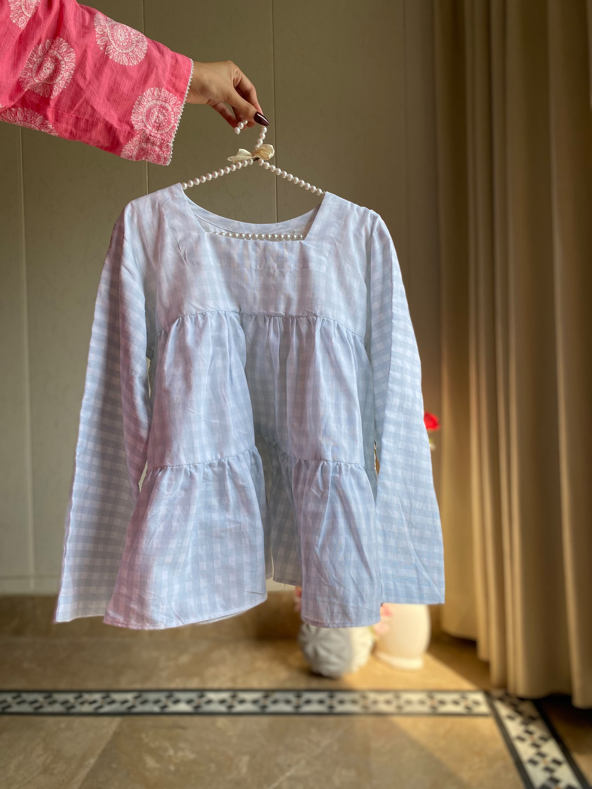 Sky Check kurti