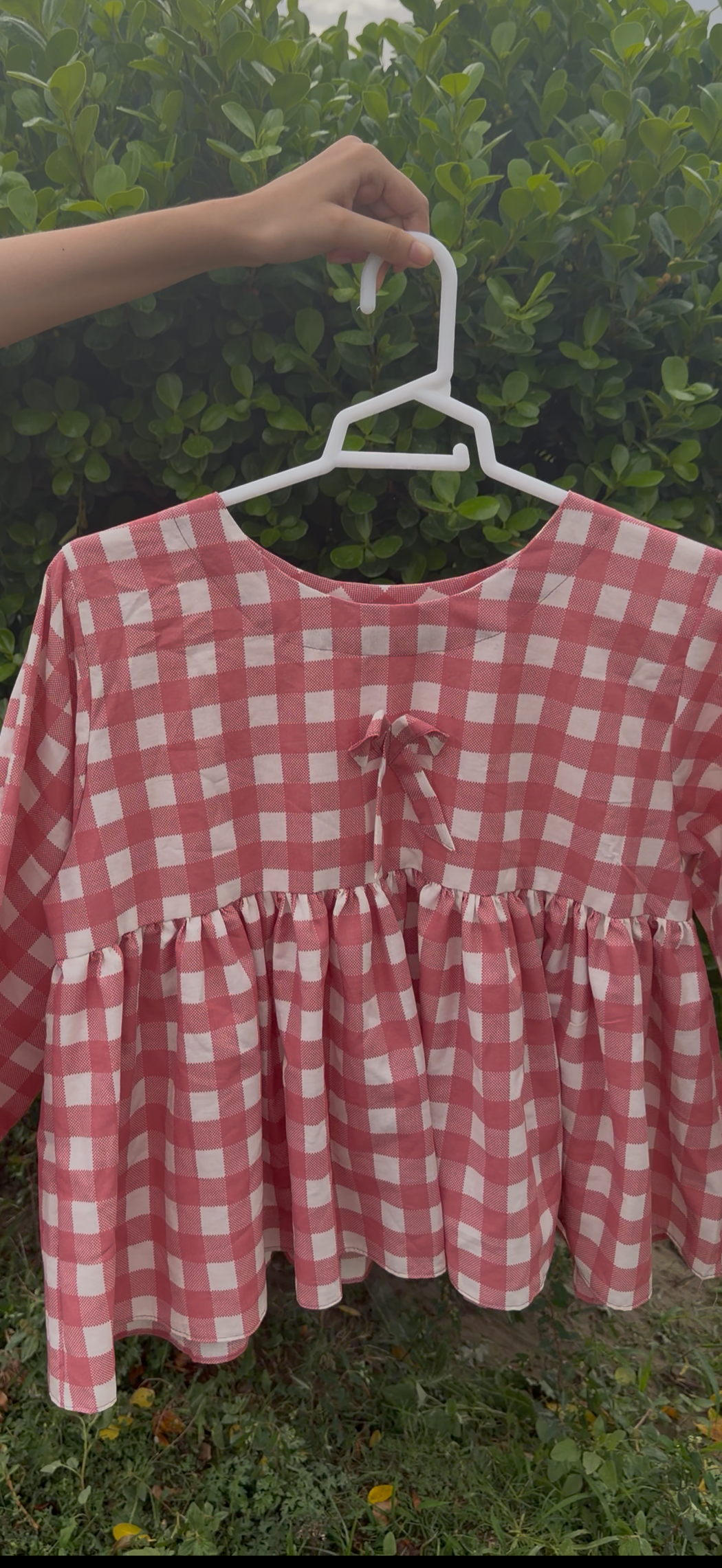 Red check Top