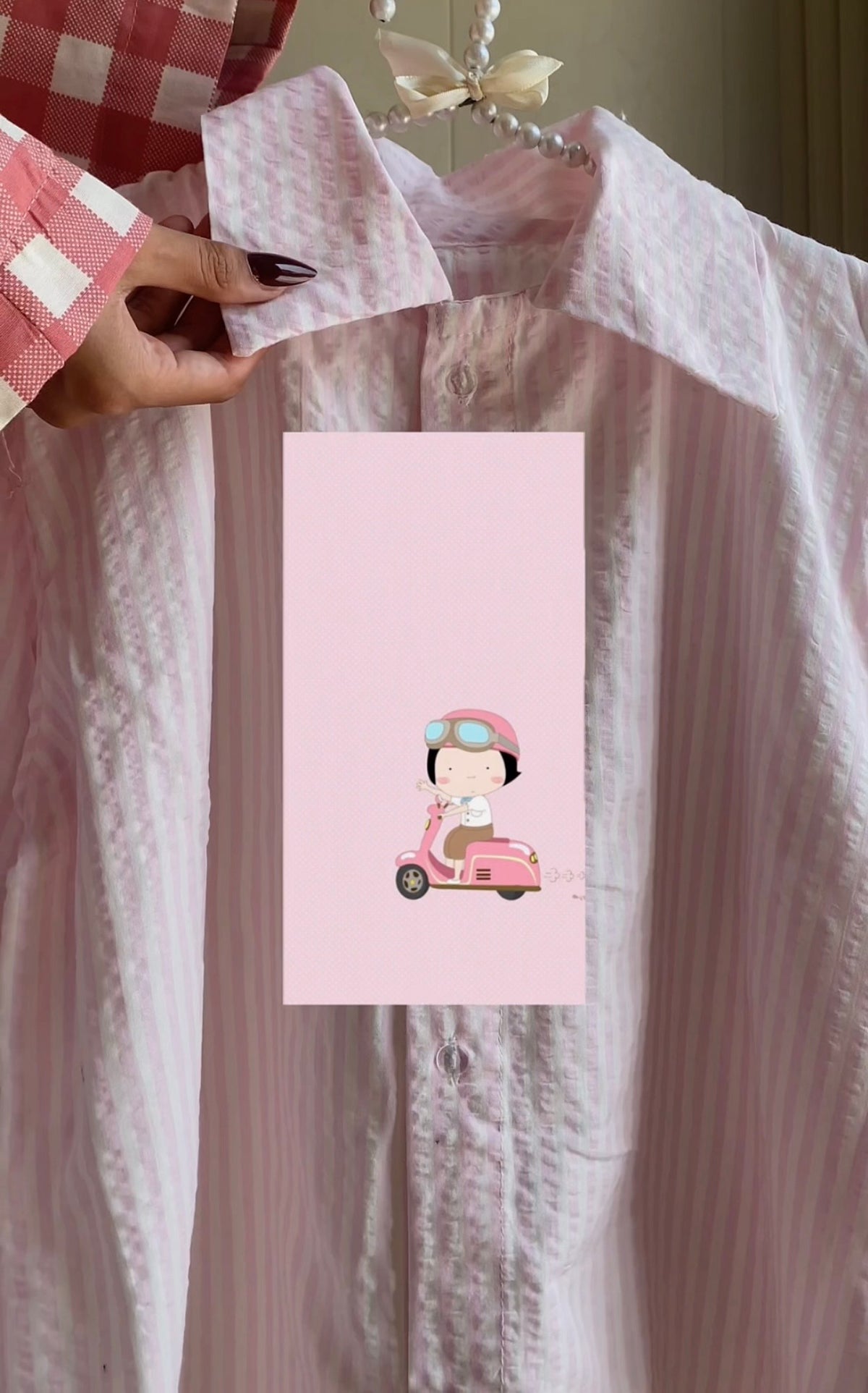 Pink White Stripe Button Down