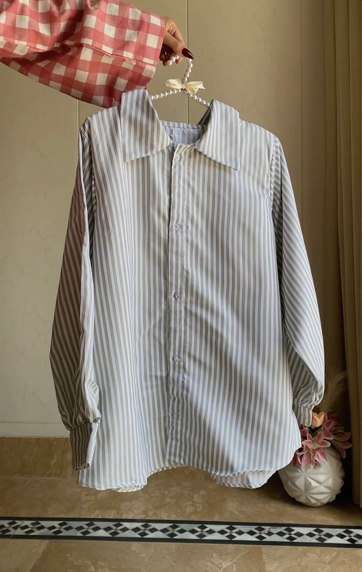 Matcha Stripe Button Down