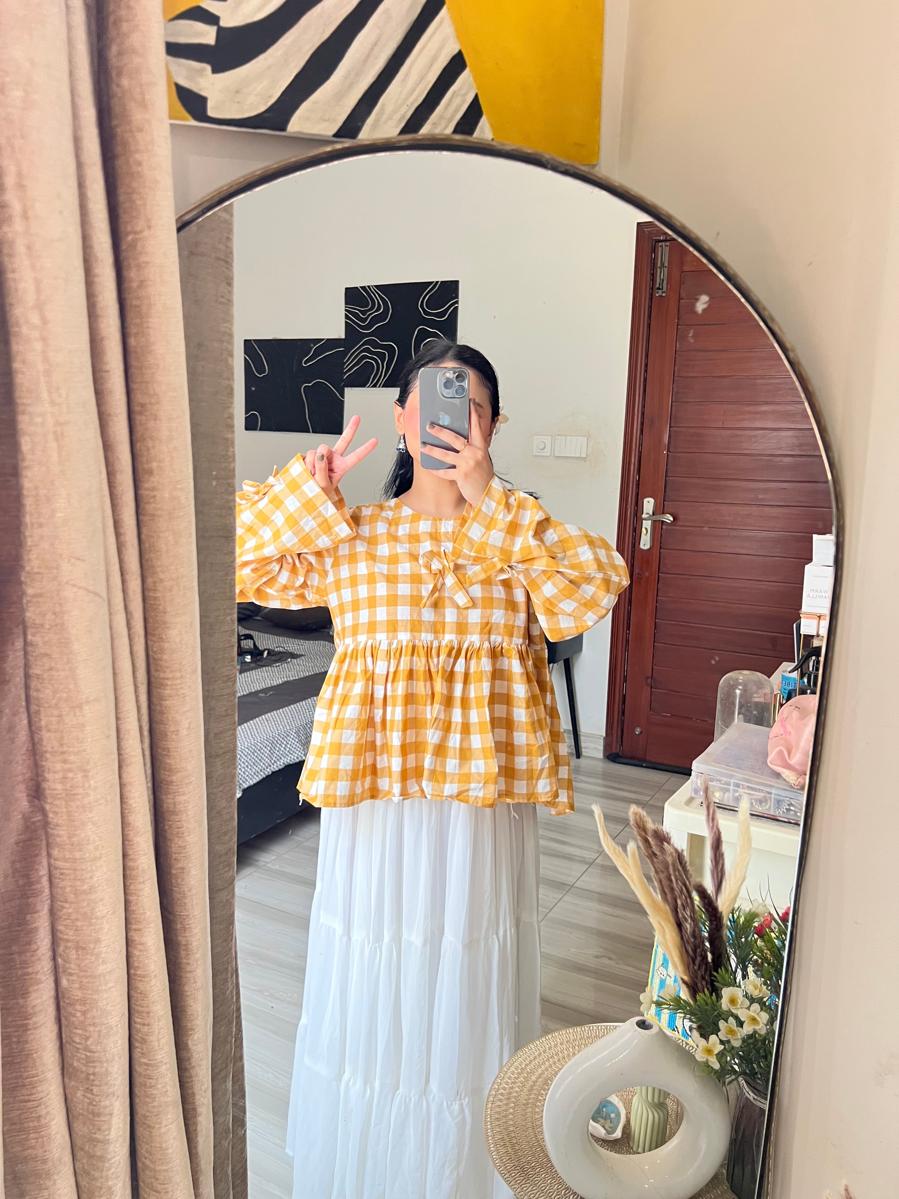 Yellow Check Top