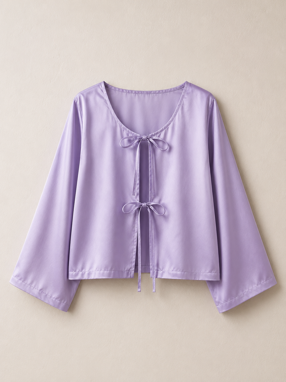 Lavender Bow Crop Top