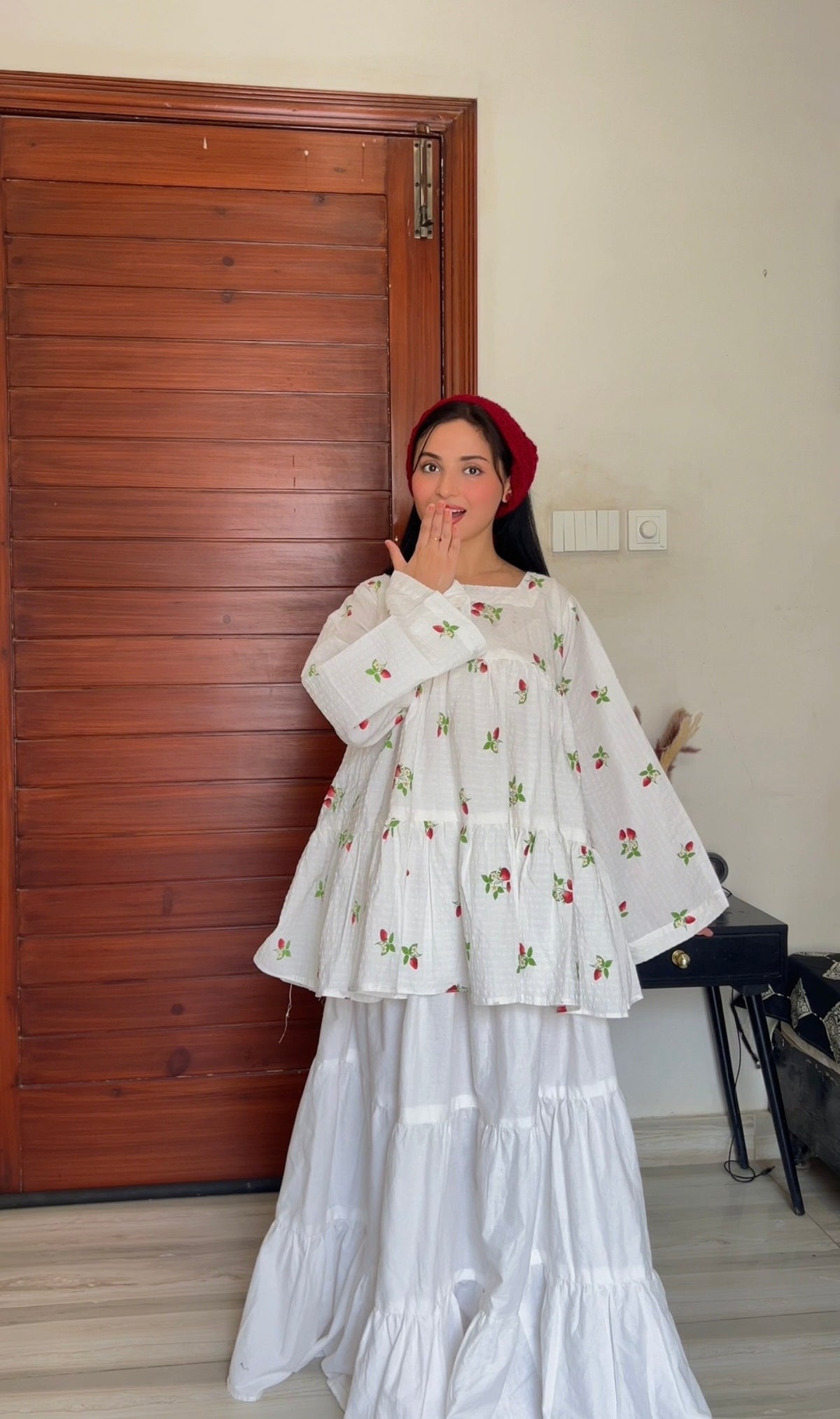 Strawberry Rose Kurti