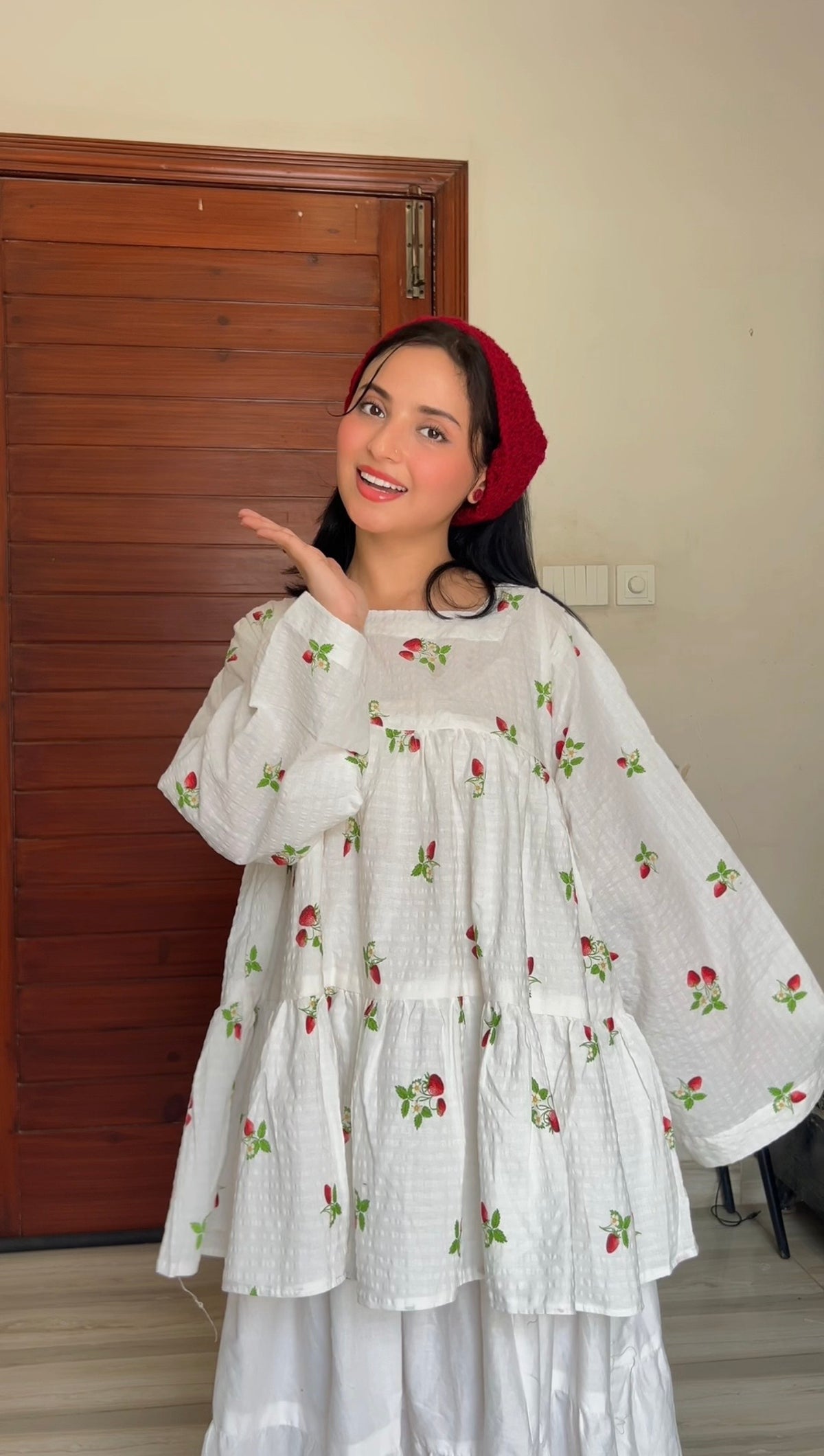 Strawberry Rose Kurti