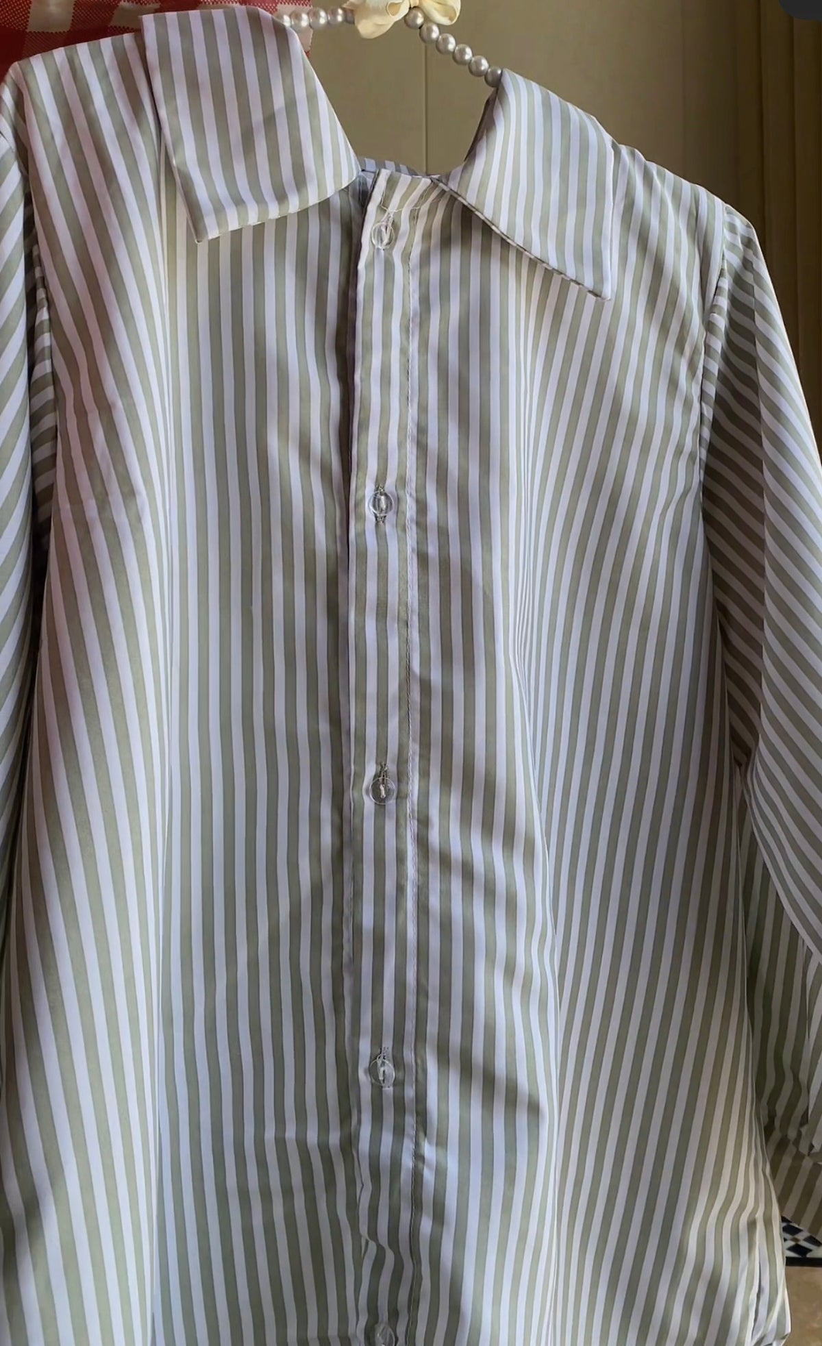 Matcha Stripe Button Down