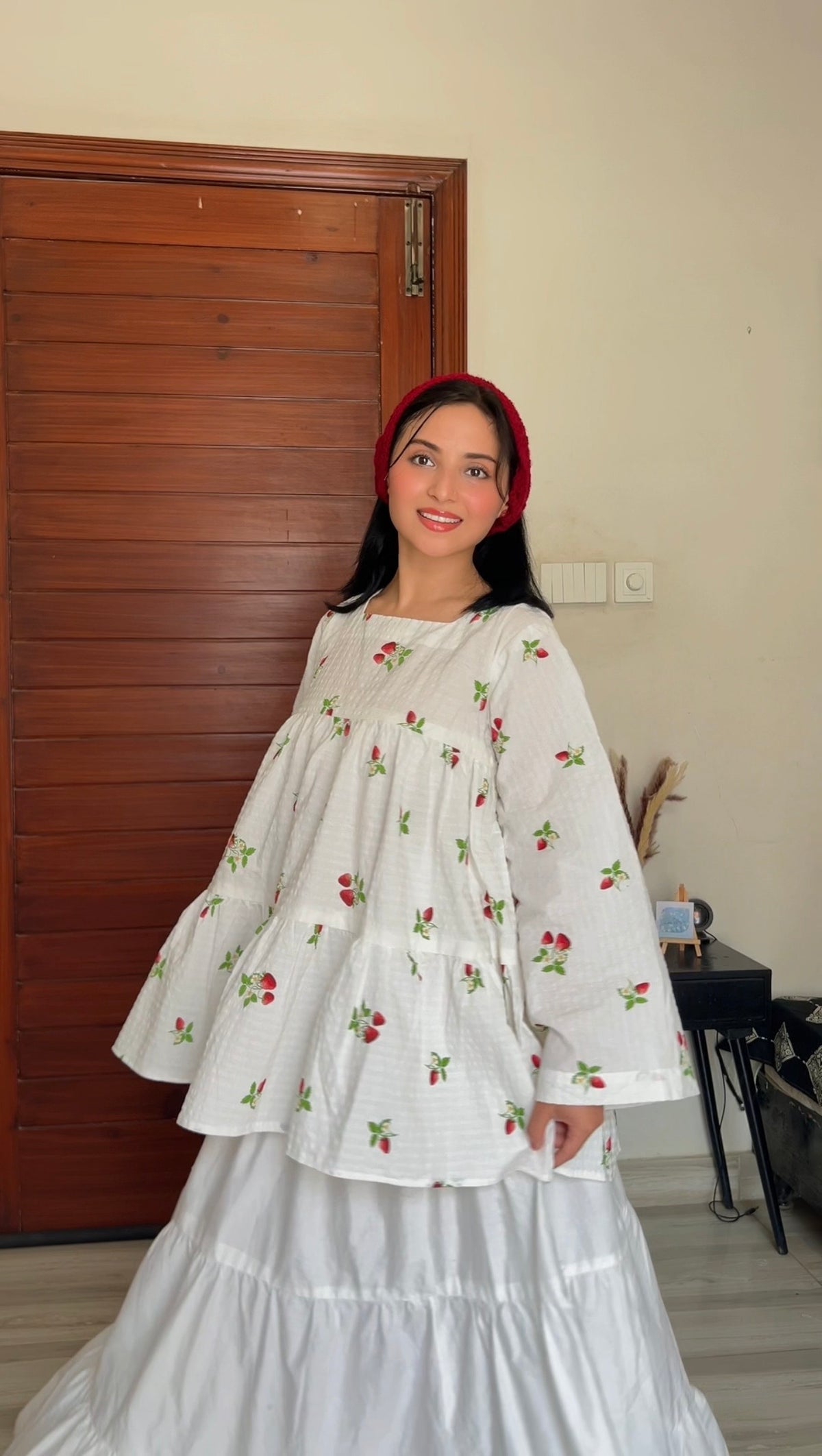 Strawberry Rose Kurti
