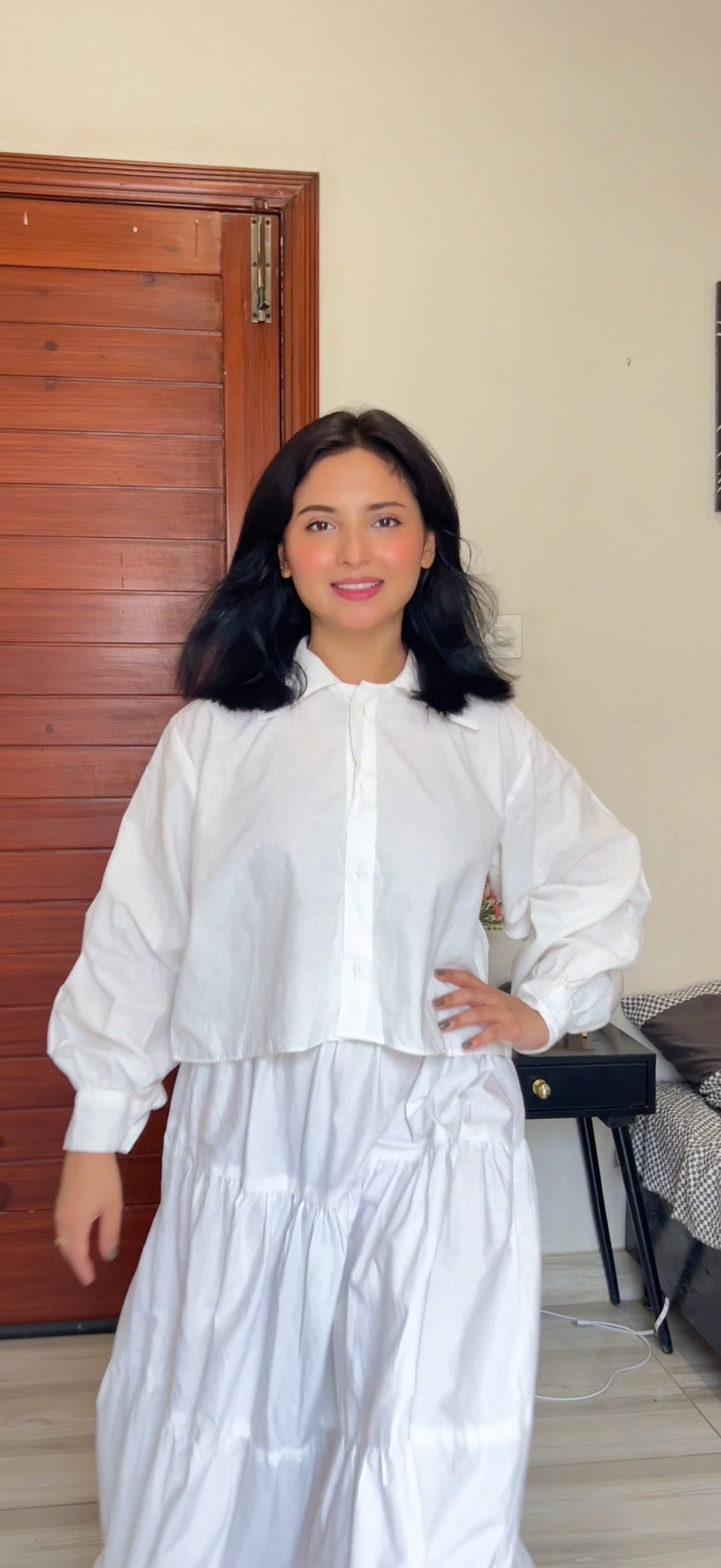 Short White Button Down