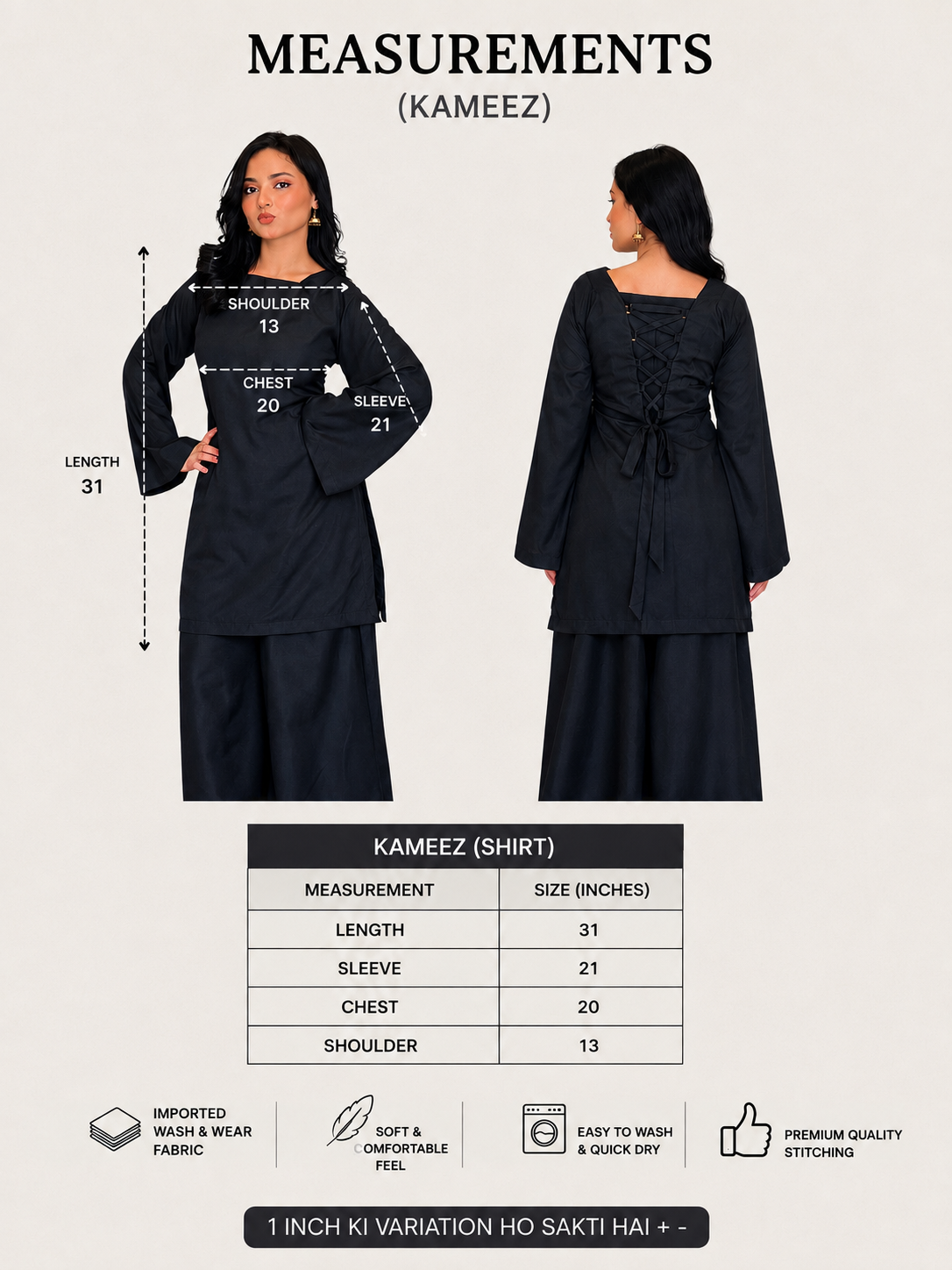 Black Kurti Only