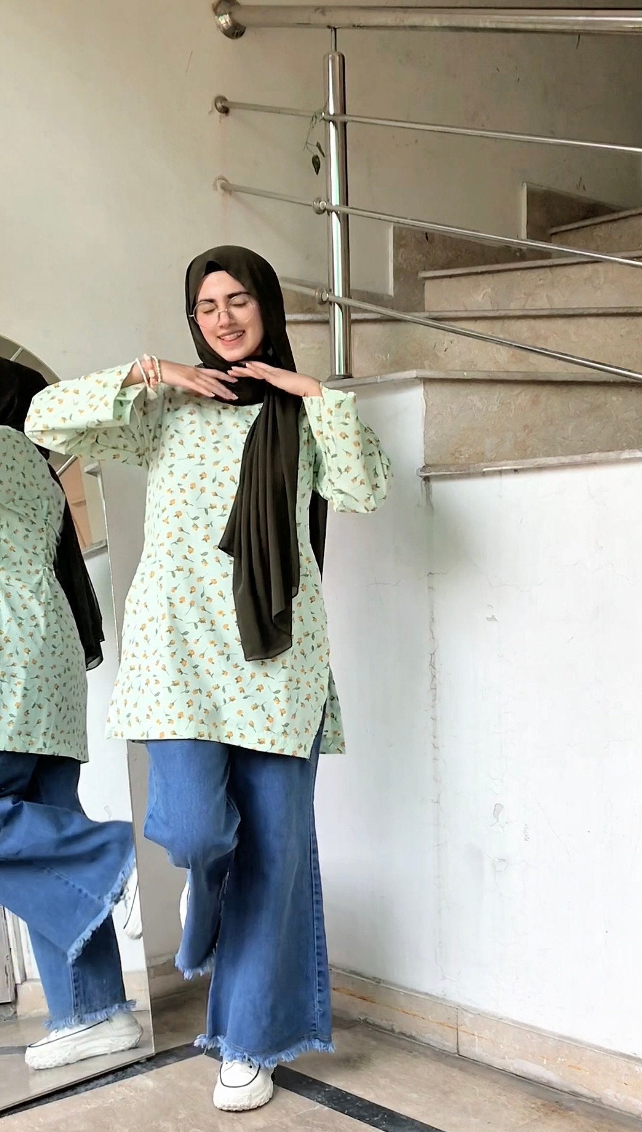 Mint Meadow kurti