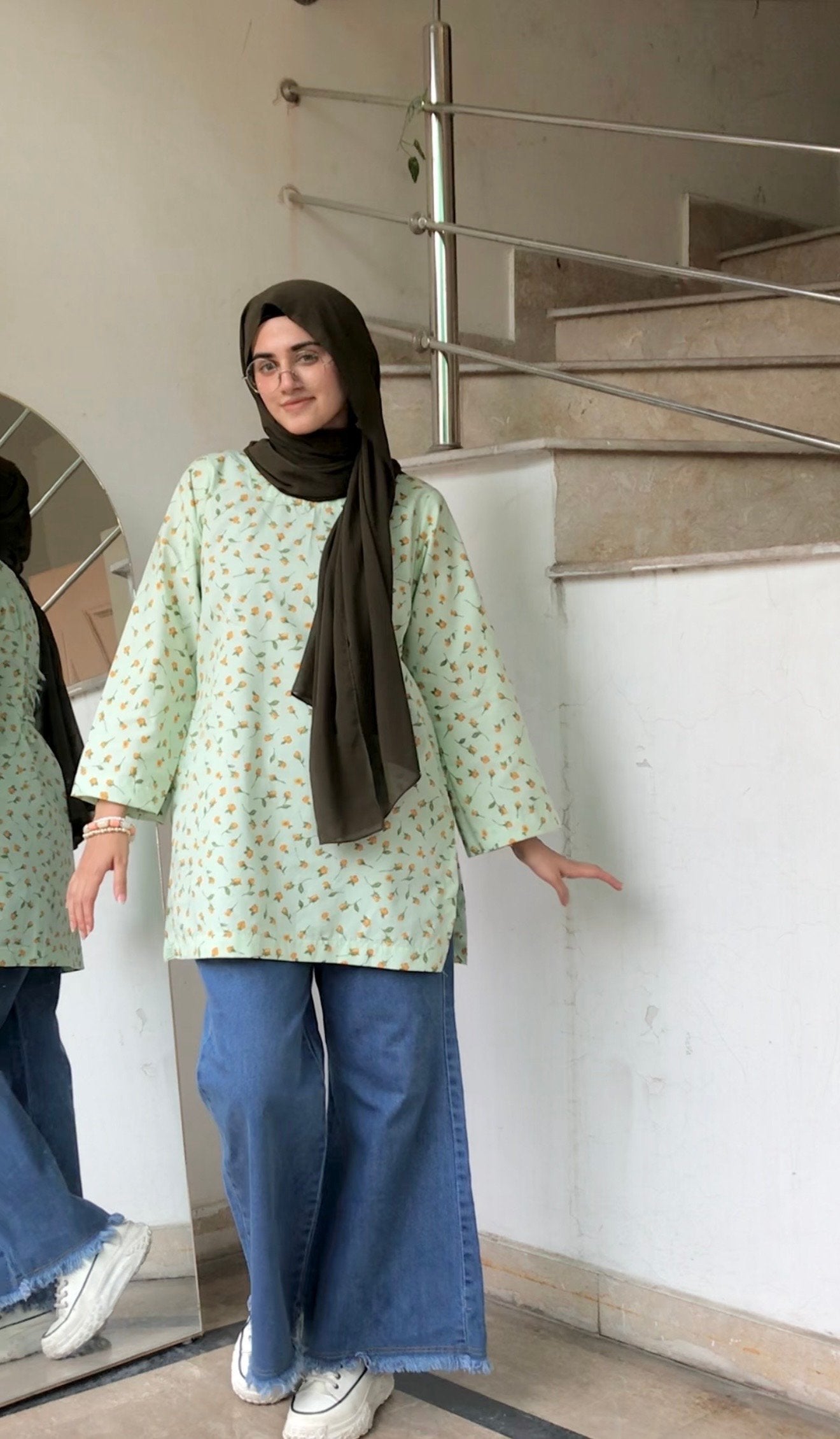 Mint Meadow kurti
