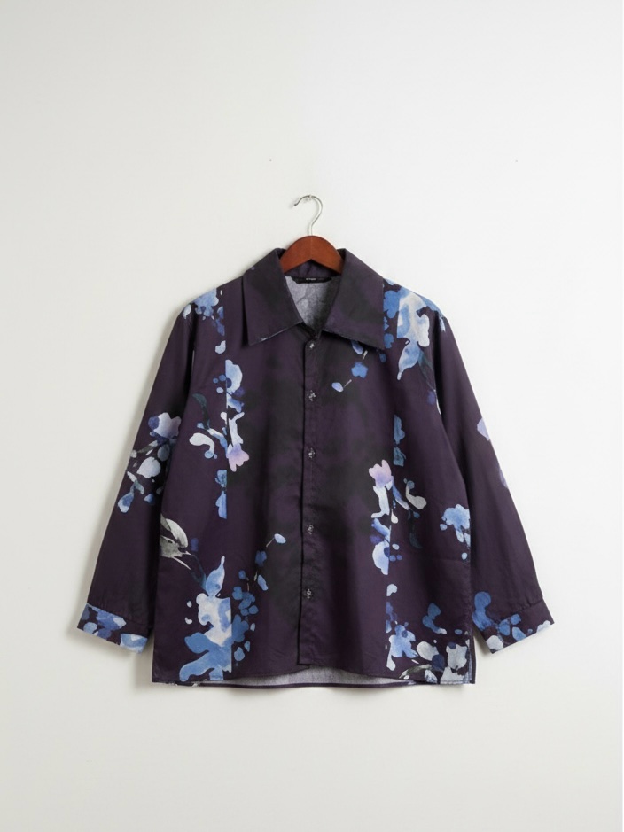 Midnight Satin Cotton Button-Down - Image 4