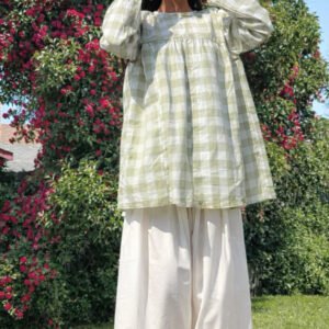 Green check kurti