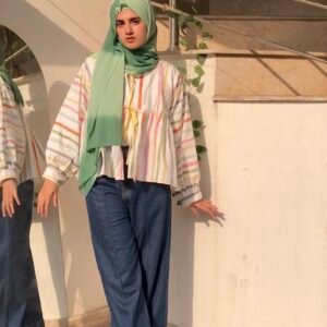 Coloured Strip Bow Top