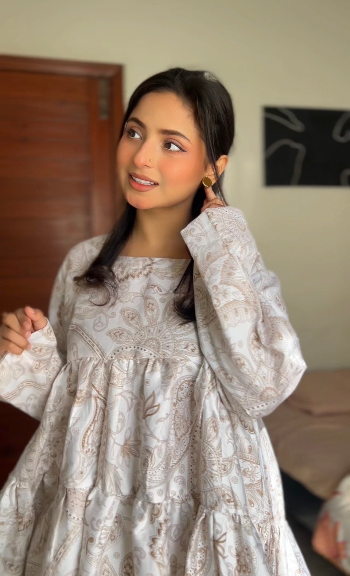 Brown floral Top - Image 2