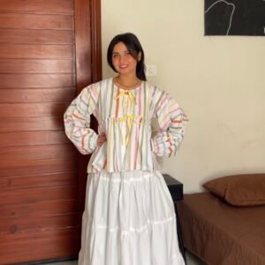 Coloured Strip Bow Top