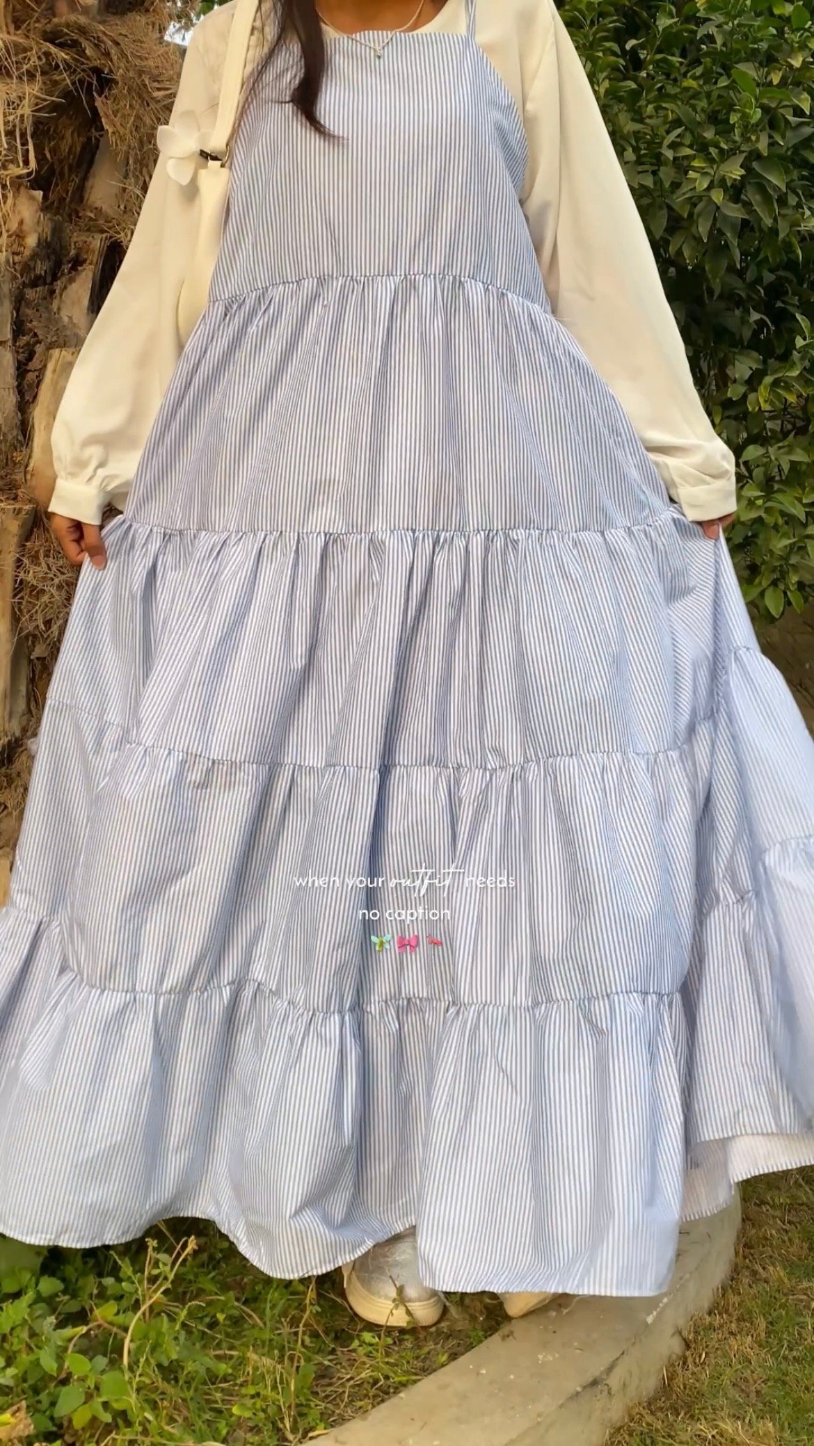 Sleeveless Blue Stripe Maxi - Image 3