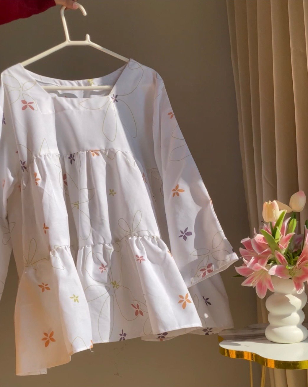 White floral kurti - Image 3