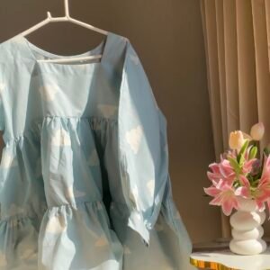 Sky Blue Cloud Kurti