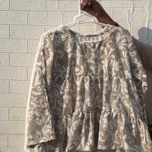 Vintage Beige Floral Top
