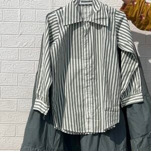 Green Stripe Button Down