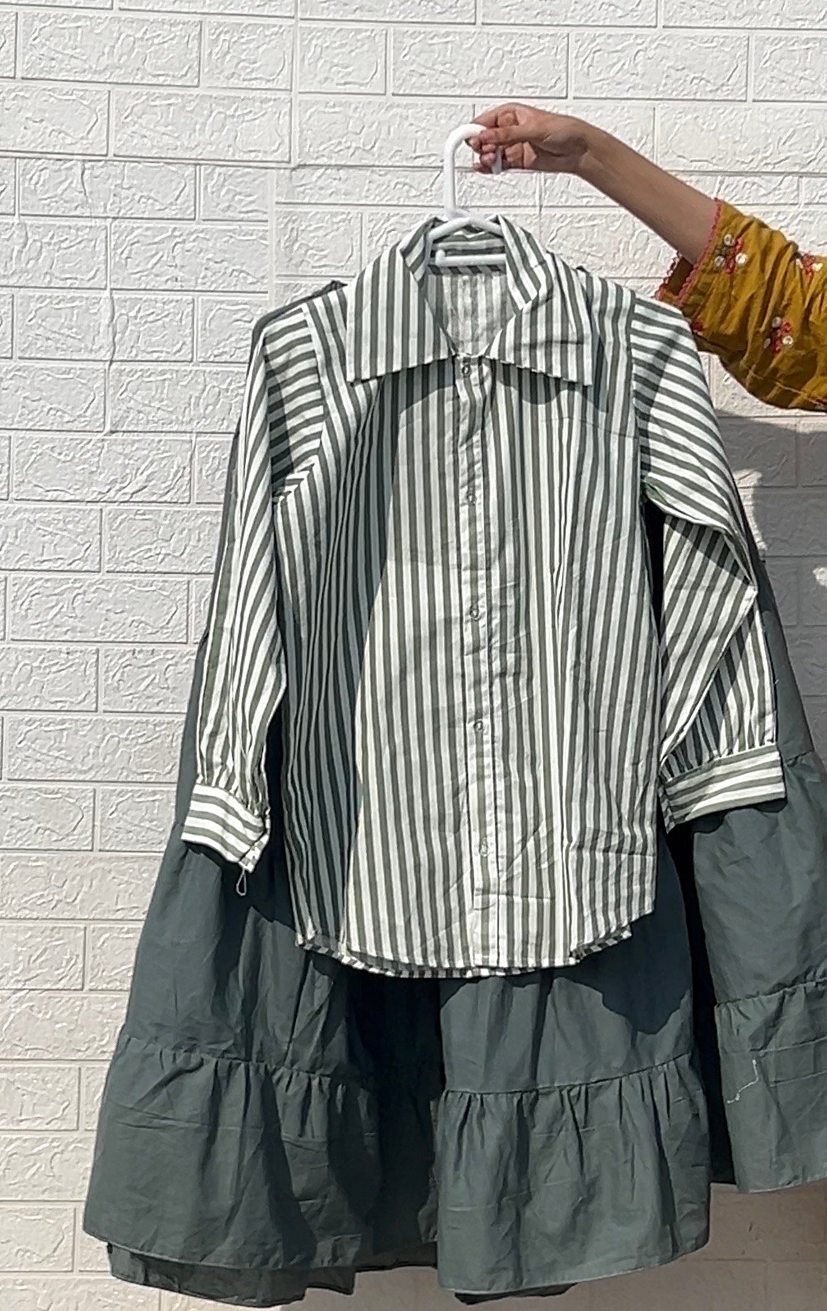 Green Stripe Button Down