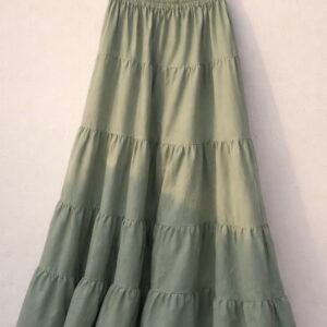 Green Cotton Skirt