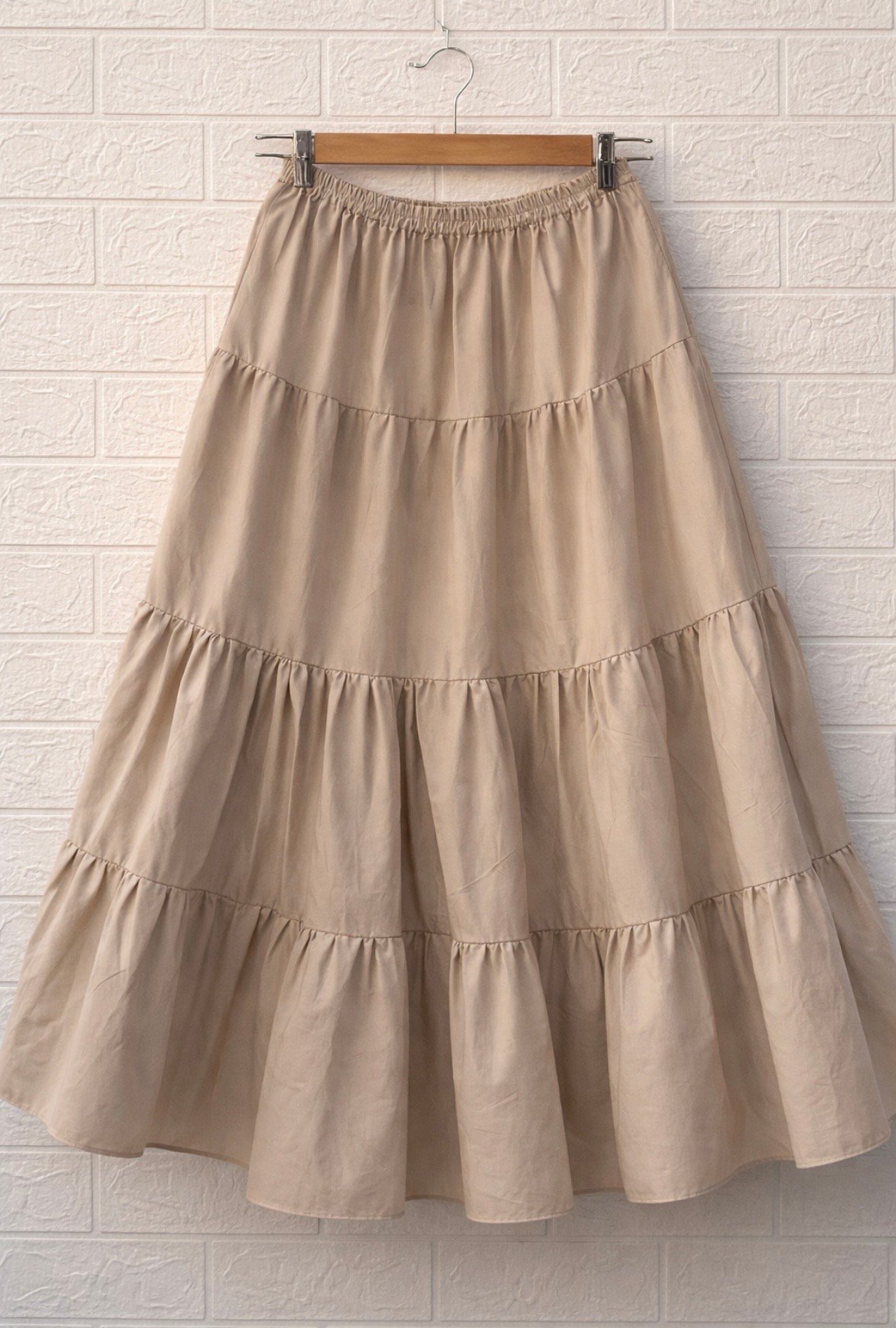 Beige Cotton Skirt