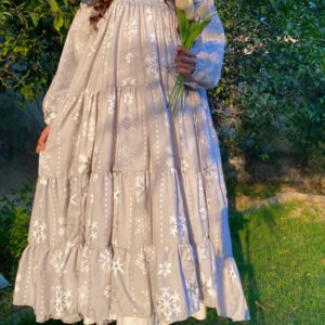 Crystal Snow Tiered Dress