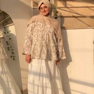 Vintage Beige Floral Top