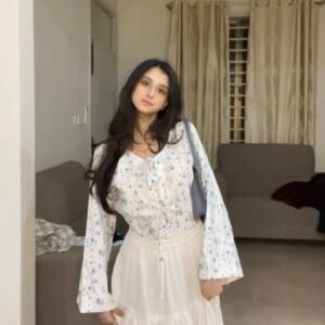 Blue Floral Cardigan