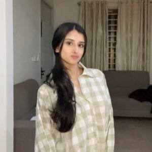 Green Check Button Down Shirt