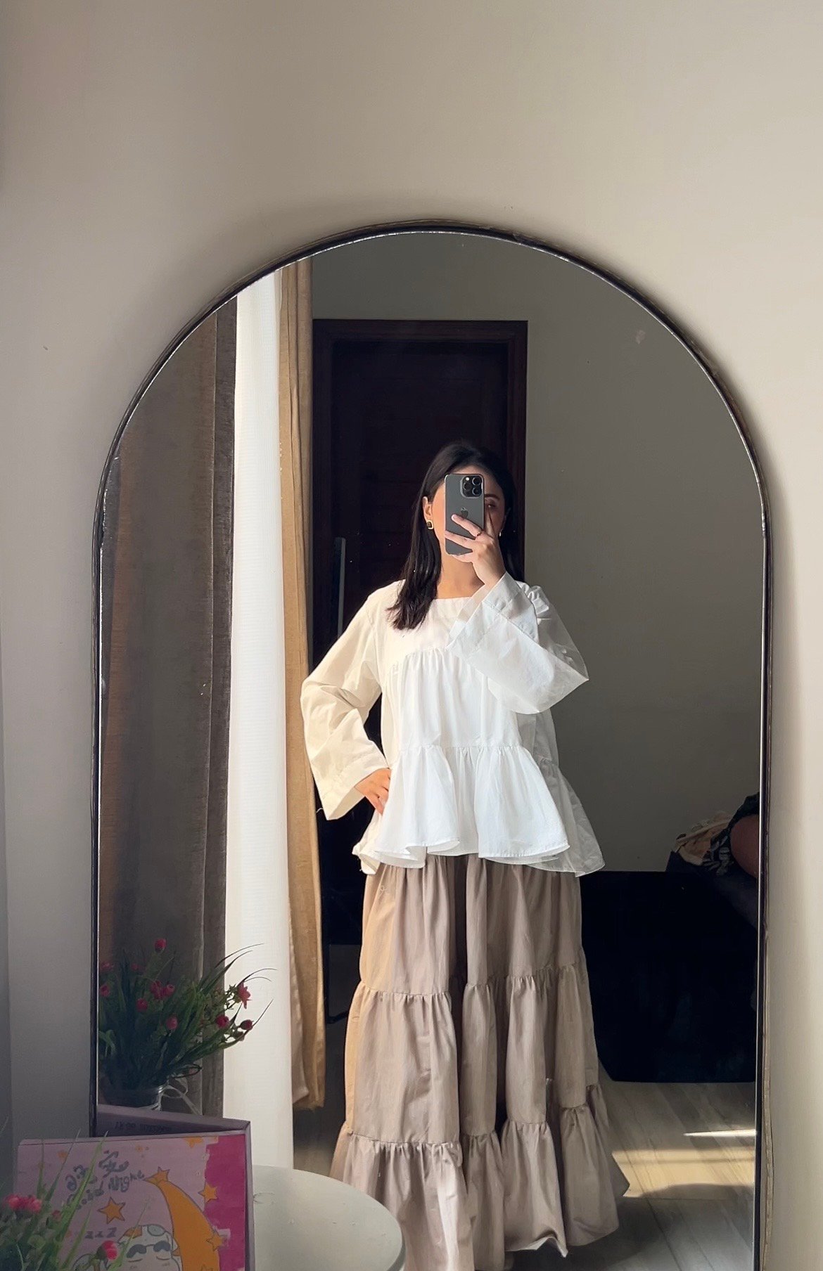 Two Tier White Kurti - Image 5