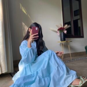 Sky Long Frock