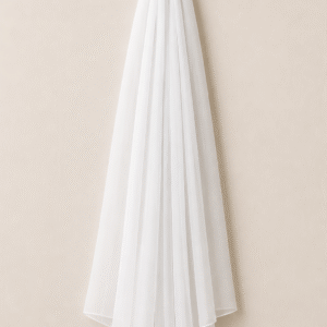 White Crinkle Chiffon Dupatta