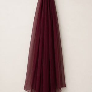 Mehroon Crinkle Chiffon Dupatta