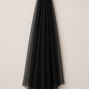 Black Crinkle Chiffon Dupatta