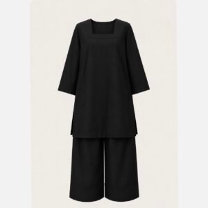 Black Kameez with Farshi Shalwar