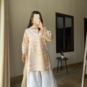 Yellow Floral Kurti