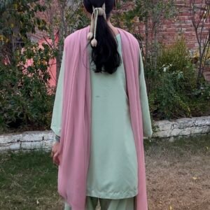 Mint Green Kameez with Farshi Shalwar
