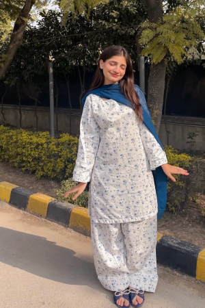 Blue Floral Kameez only
