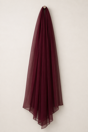 Mehroon Crinkle Chiffon Dupatta