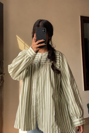 Olive Stripe Kurti