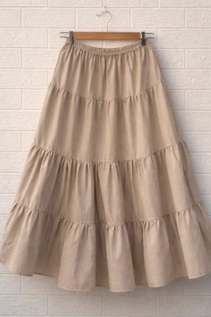 Beige Cotton Skirt