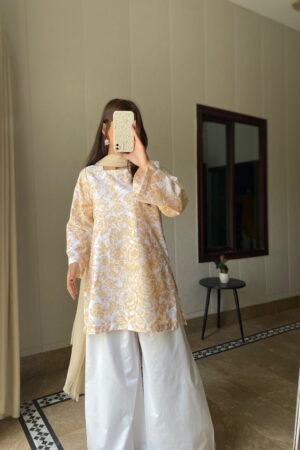 Yellow Floral Kurti